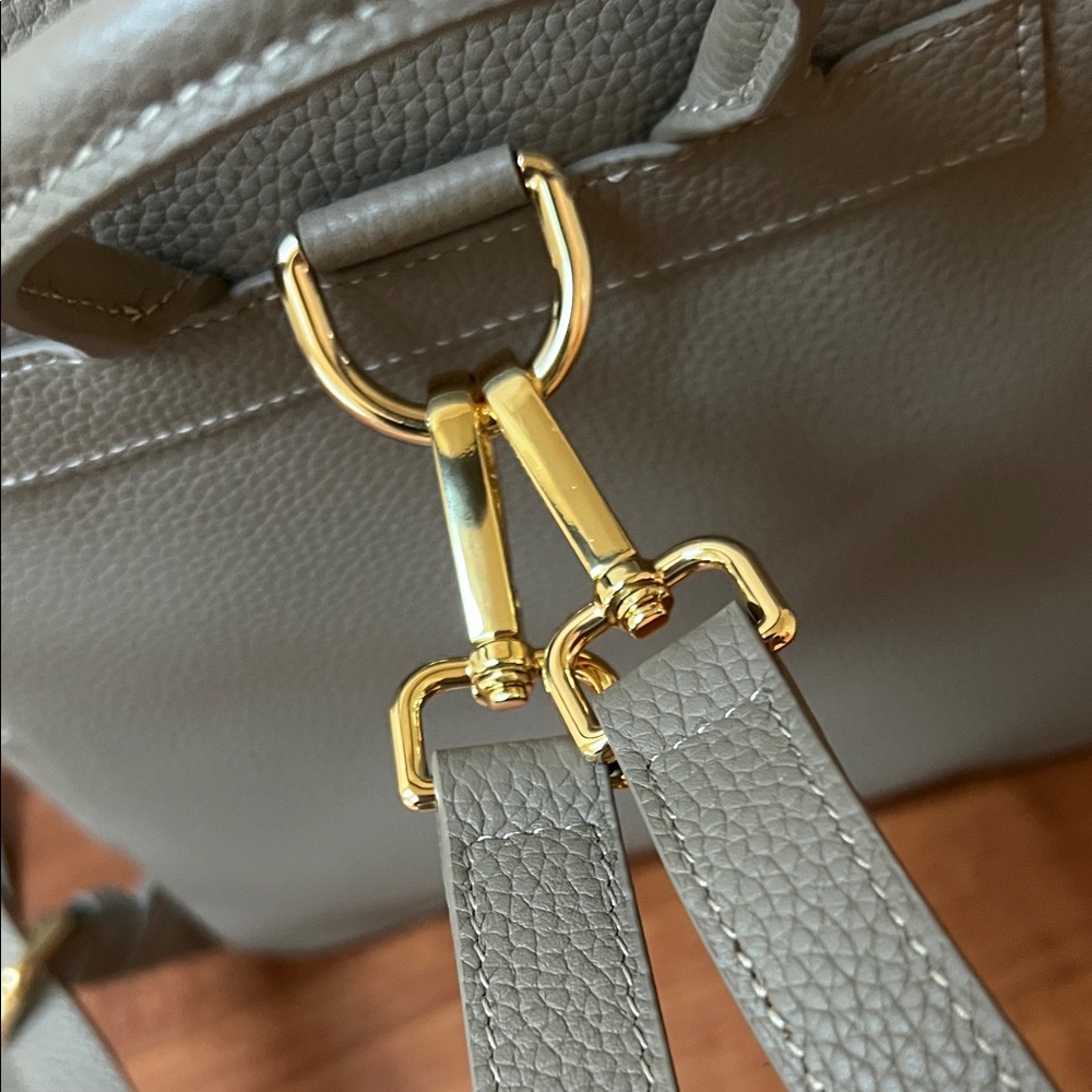 DUYP Luxury Backpack Leather Taupe - Picture 12 of 13